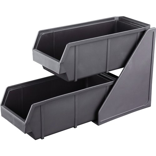 2 Bin Countertop Organiser 2 Tier Black | Stalwart DA-WQL3002