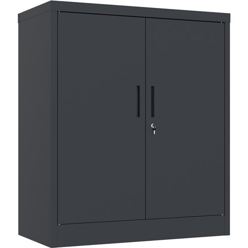 Professional Metal Storage Cabinet 2 doors 900x400x1200mm Lock 3 adjustable shelves Black | Stalwart DA-MXFC13BLACK