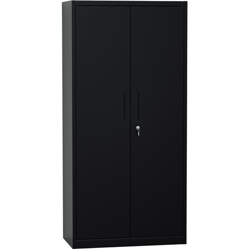 Professional Metal Storage Cabinet 2 doors 900x400x1800mm Lock 4 adjustable shelves Black | Stalwart DA-MXFC14BLACK