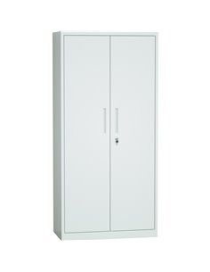 Professional Metal Storage Cabinet 2 doors 900x400x1800mm Lock 4 adjustable shelves Light Grey | Stalwart DA-MXFC14LIGHTGREY