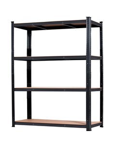 Industrial Shelving Unit Heavy duty 1600x600x1800mm 4 shelves 250 kg/shelf Black | Stalwart DA-KLT160P