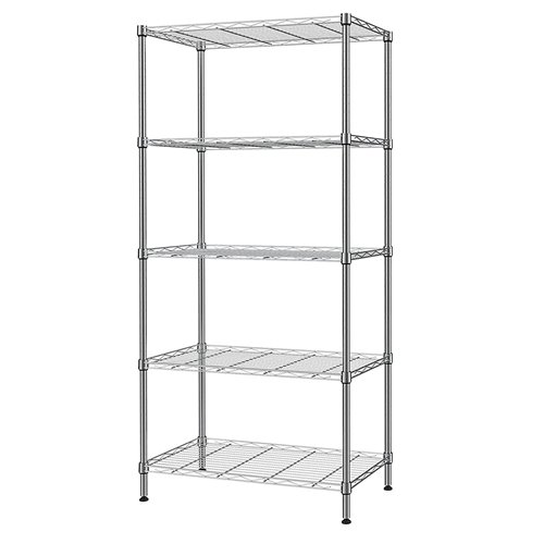 Professional 5 Tier Shelving Unit Silver 600x350x1500mm | Stalwart DA-WS2414595S