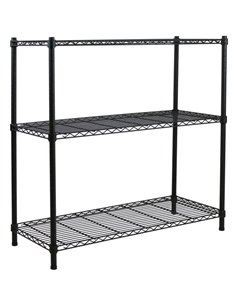 Commercial Shelving unit 3 tier 750kg Width 750mm Depth 350mm Black wire | Stalwart DA-AMJ536