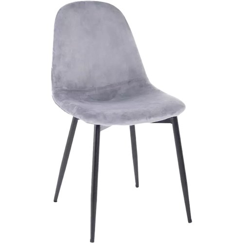 Velvet Dining Chair Dark Grey | Stalwart DA-WW088DARKGREY