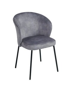 Velvet Dining Chair Dark Grey | Stalwart DA-WW166DARKGREYVELVET