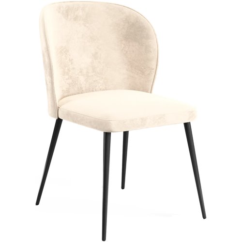 Velvet Dining Chair Beige | Stalwart DA-WW166BEIGEVELVET