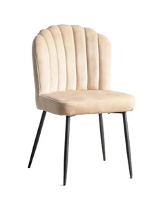 Velvet Dining Chair Beige | Stalwart DA-WW189BEIGE