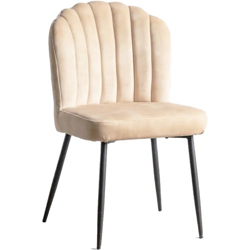 Velvet Dining Chair Beige | Stalwart DA-WW189BEIGE