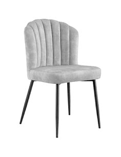 Velvet Dining Chair Light Grey | Stalwart DA-WW189LIGHTGREY