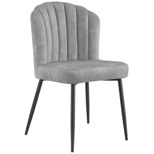 Velvet Dining Chair Dark Grey | Stalwart DA-WW189DARKGREY