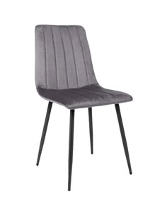 Velvet Dining Chair Dark Grey | Stalwart DA-WW101DARKGREY