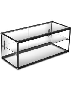 Neutral Display Case Black 920x398x381mm | Stalwart DA-ZW120SS