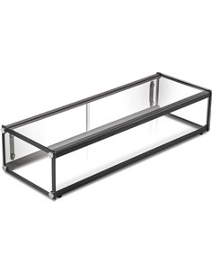 Neutral Display Case Black 920x330x200mm | Stalwart DA-ZW48SS