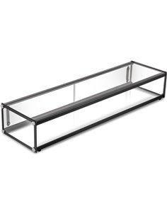 Neutral Display Case Black 1200x330x200mm | Stalwart DA-ZW68SS