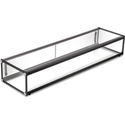 Neutral Display Case Black 1200x330x200mm | Stalwart DA-ZW68SS