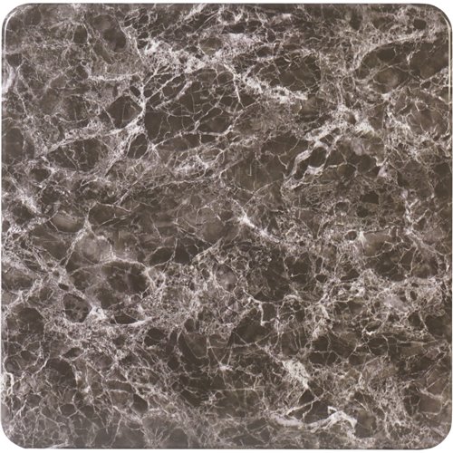 Seamless Square Table Top Black Marble  24x24&quot | Stalwart DA-TT2424BLACKMARBLE