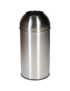 Commercial Open-Top Waste Bin 50 Litres Satin | Stalwart DA-JY981050L