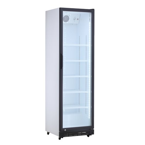 Commercial Bottle cooler Upright 210 litres Single hinged glass door Black&ampWhite | Stalwart DA-SSP390FEB