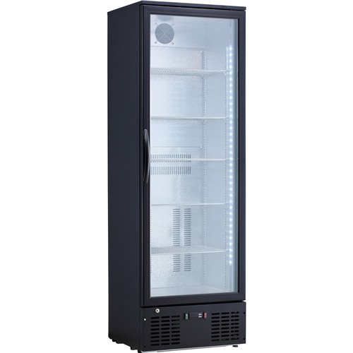 Commercial Bar bottle cooler Upright Single door 300 litres Black | Stalwart DA-LG310H