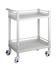 Professional 2 Tier Mobile Trolley ABS 540x370x900mm | Stalwart DA-WH2ST5437