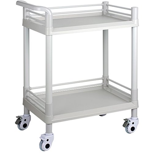 Professional 2 Tier Mobile Trolley ABS 540x370x900mm | Stalwart DA-WH2ST5437