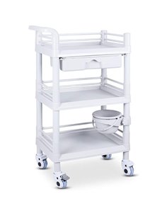 Professional 3 Tier Mobile Trolley 1 Drawer ABS 540x370x980mm | Stalwart DA-WH3ST5437D