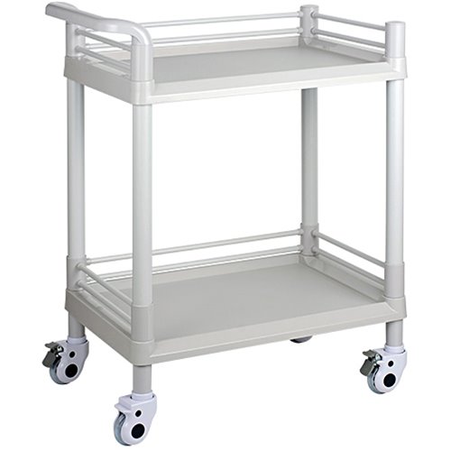 Professional 2 Tier Mobile Trolley ABS 645x445x900mm | Stalwart DA-WH2MT6544