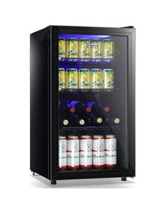 Mini Bottle cooler Glass door 98 litres Black | Stalwart DA-BC98