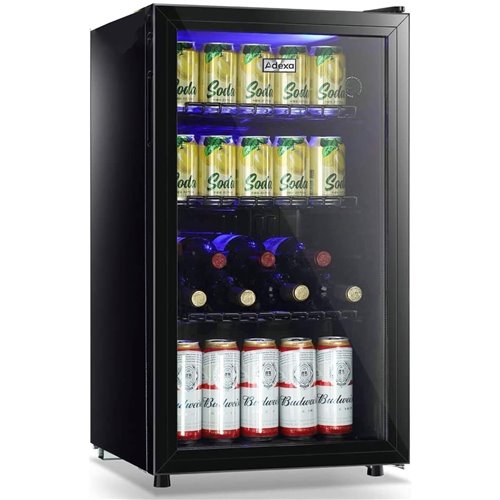 Mini Bottle cooler Glass door 98 litres Black | Stalwart DA-BC98