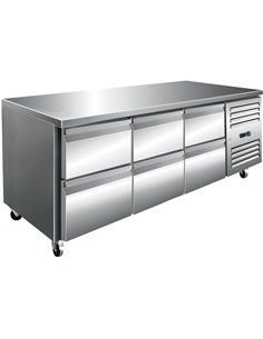 Commercial Refrigerated Counter 6 drawers Depth 700mm | Stalwart DA-JTGN3160TN