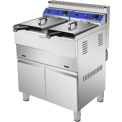 Professional Twin Basket Free standing Gas Fryer Twin tank 36 litres| Stalwart DA-HGF182C