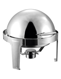 Roll top Chafer Round Stainless steel Mirror polish 6 litres | Stalwart DA-RA2101B