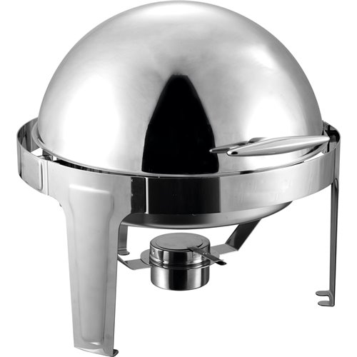 Roll top Chafer Round Stainless steel Mirror polish 6 litres | Stalwart DA-RA2101B