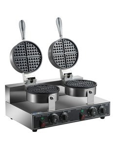 Commercial Waffle maker Double Round | Stalwart DA-HWB2