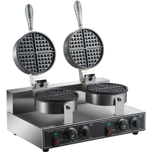 Commercial Waffle maker Double Round | Stalwart DA-HWB2