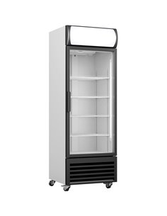 Commercial Display Refrigerator with Glass door &amp Canopy 530 litres Black | Stalwart DA-FCLD70D