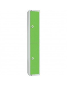 Two Door Locker Green Padlock