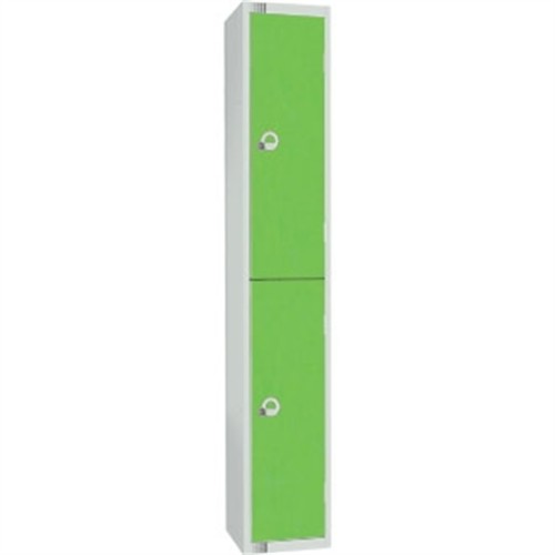 Two Door Locker Green Padlock