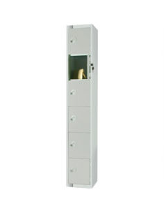 Six Door Locker Mid Grey Door Padlock