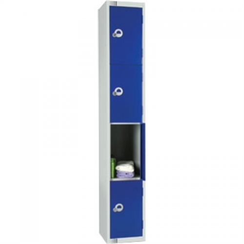 Four Door Locker Blue Door Padlock