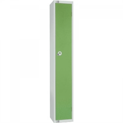 Single Door Locker with Sloping Top Green Door Camlock