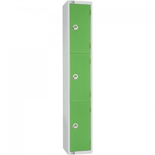 Three Door Locker Green Door Padlock