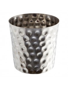 Stainless Steel  Serving Cup Hammered 8.5 x 8.5cm