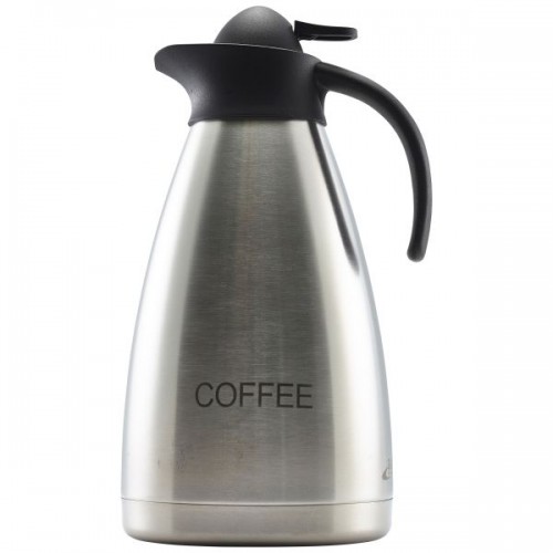 Coffee Inscribed Stainless Steel Contemporary Vac. Jug