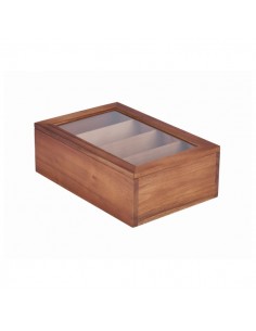 Acacia Wood Tea Box 30X20X10cm