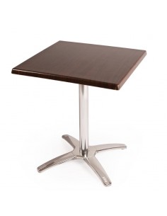 Special Offer Bolero Square Dark Brown Table Top and Base Combo