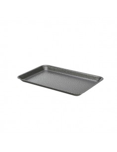 Galvanised Steel Tray 31.5x21.5x2cm Hammered Silver