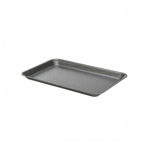 Galvanised Steel Tray 31.5x21.5x2cm Hammered Silver