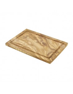 Olive Wood Serving Board W/ Groove 30X20cm+/-