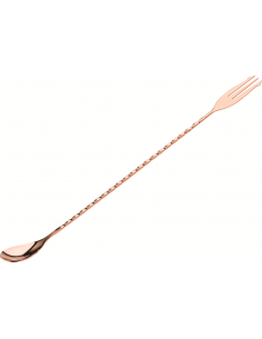 UTOPIA -Fork End Copper Cocktail Mixing Spoon 12" (30cm)